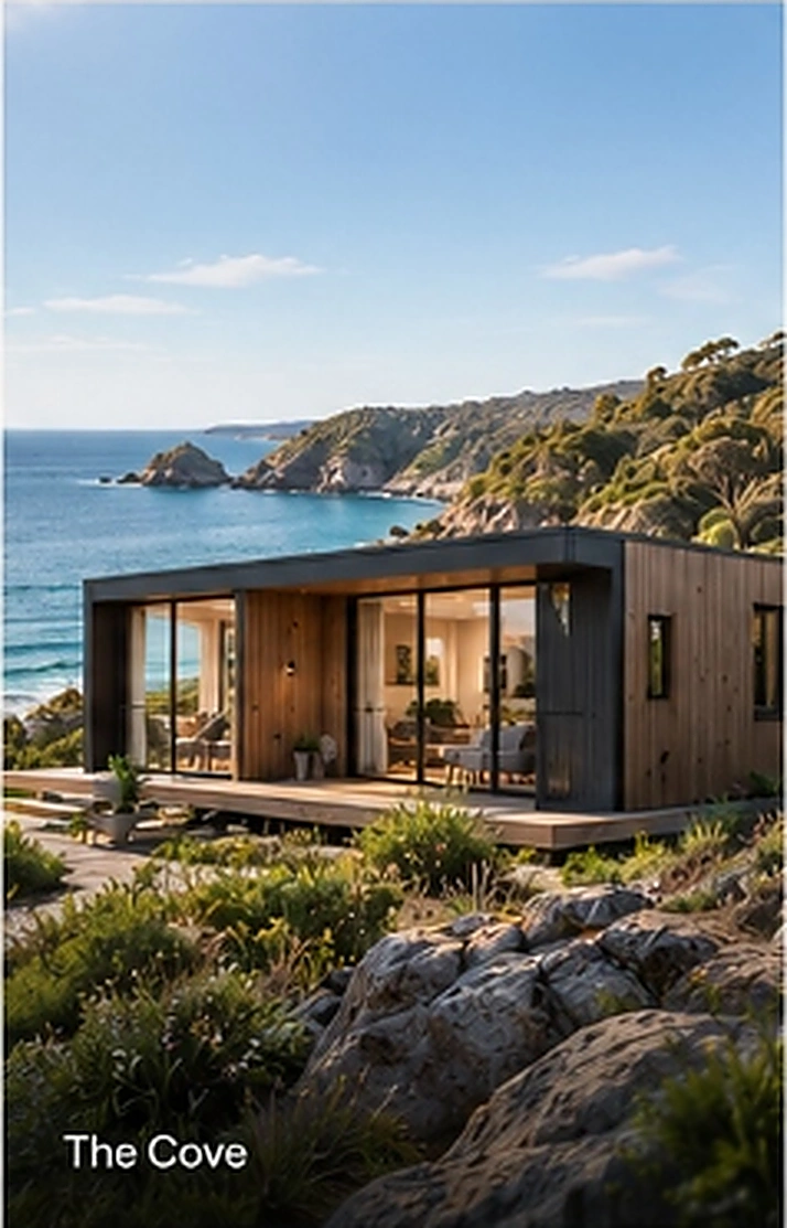 The Cove - Coastal modular home overlooking ocean cliffs