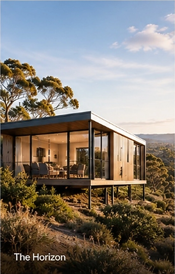 The Horizon - Elevated stilt modular home with panoramic hills view